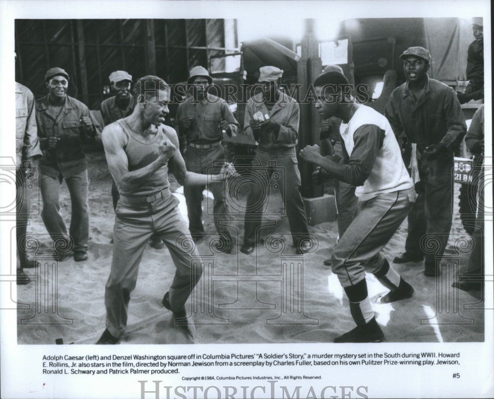 1984 Press Photo Actors Ceasar and Washington