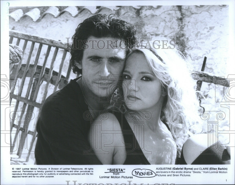 Press Photo Gabriel Byrne Ellen Barkin Siesta Lorimar