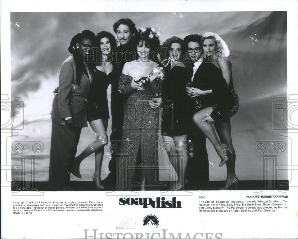 1991 Press Photo Soapdish Whoopi Goldberg Kevin Kline