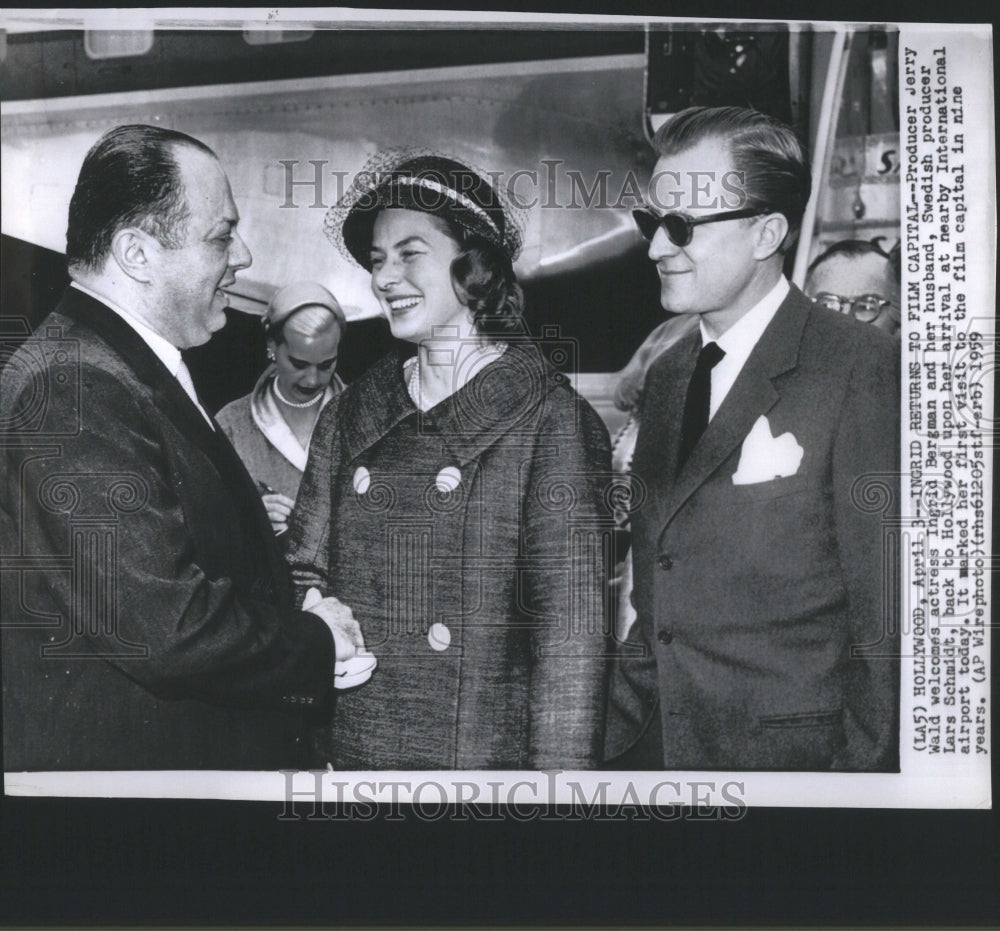 1959 Press Photo Lars Schmidt Herry Wald Husband - Historic Images