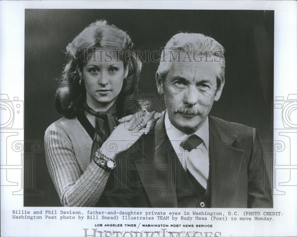 1977 Press Photo Billie Phil Davison Private Eyes