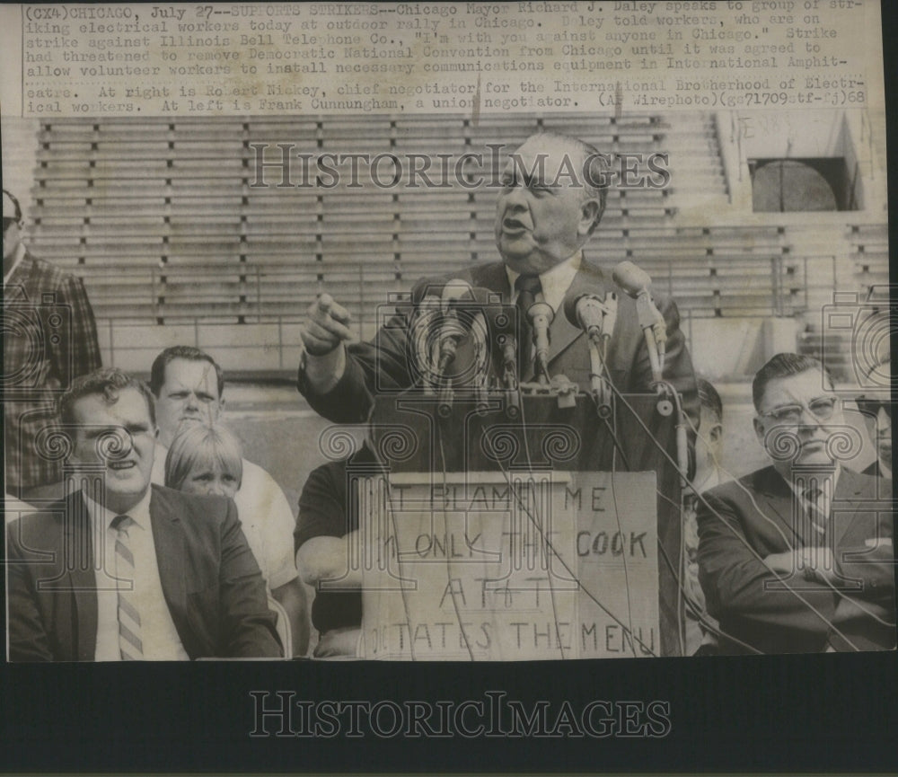 1972 Press Photo Mayor Richard J Daley Chicago