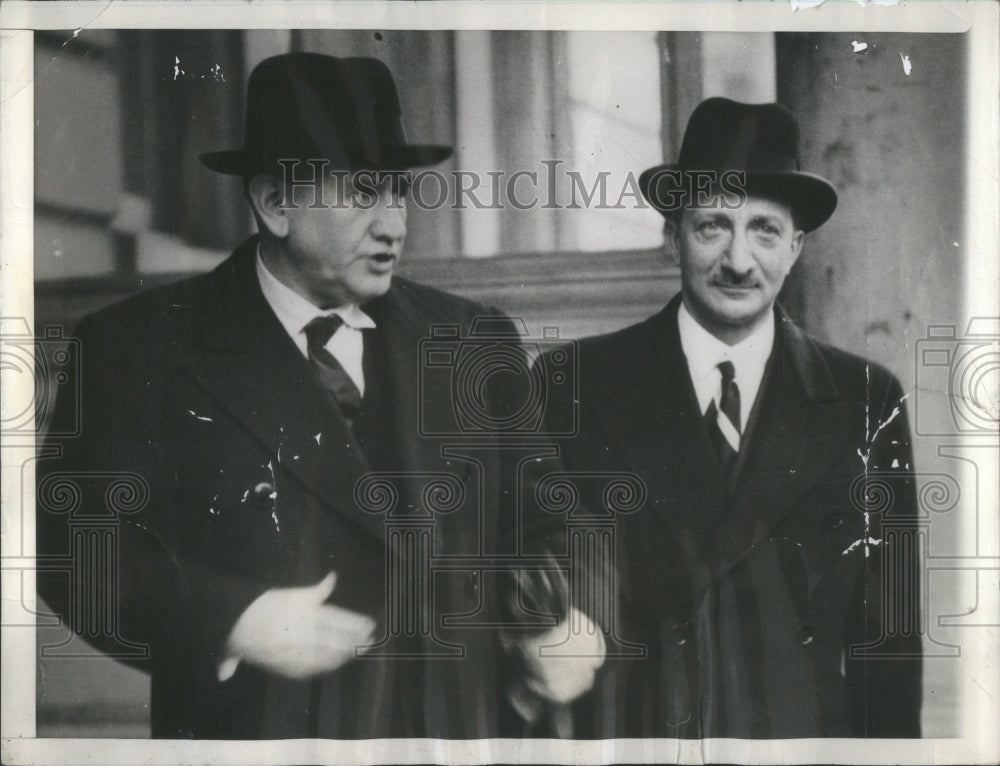 1938 Press Photo Premier Edouard Daladier Georage Bonne