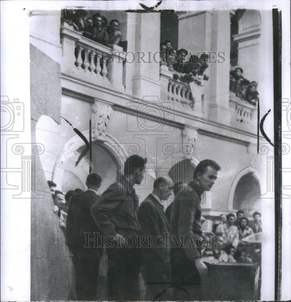 1957 Press Photo Poland Students Protests Against Gov