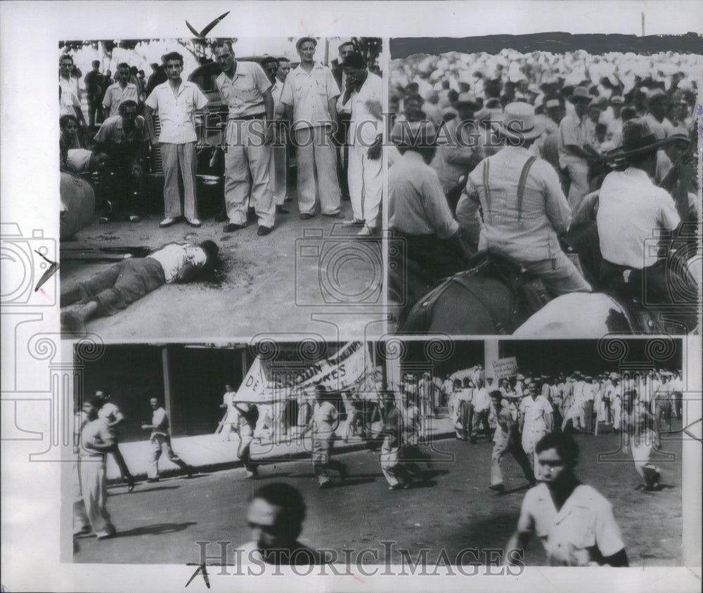 1945 Press Photo Havana Luis Hernandez Body Riot Meat