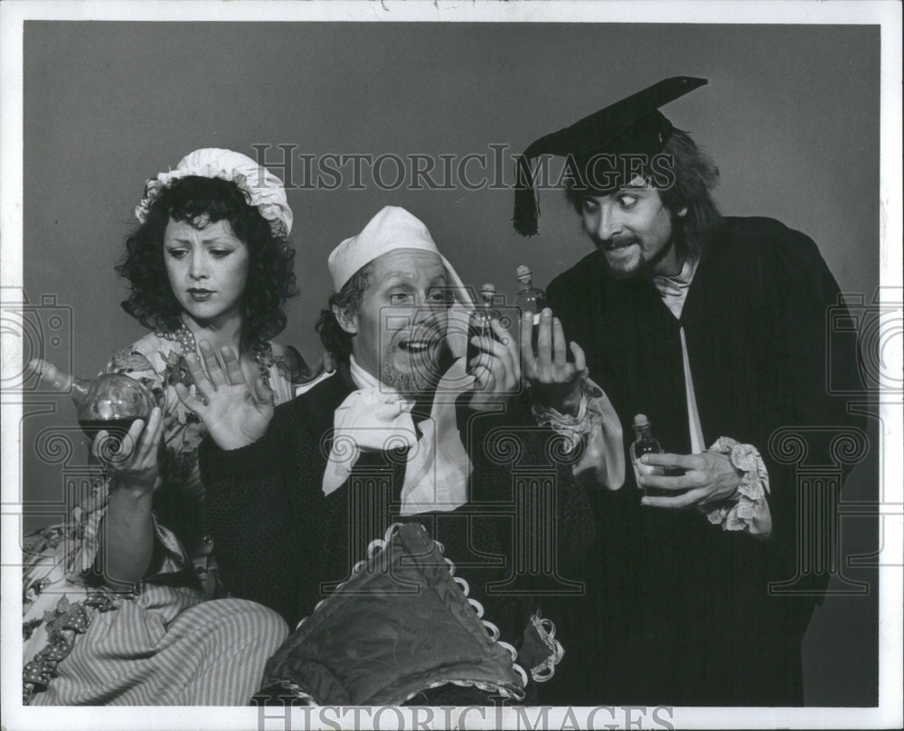 1981 Press Photo Imaginary Invalid Moliere Play