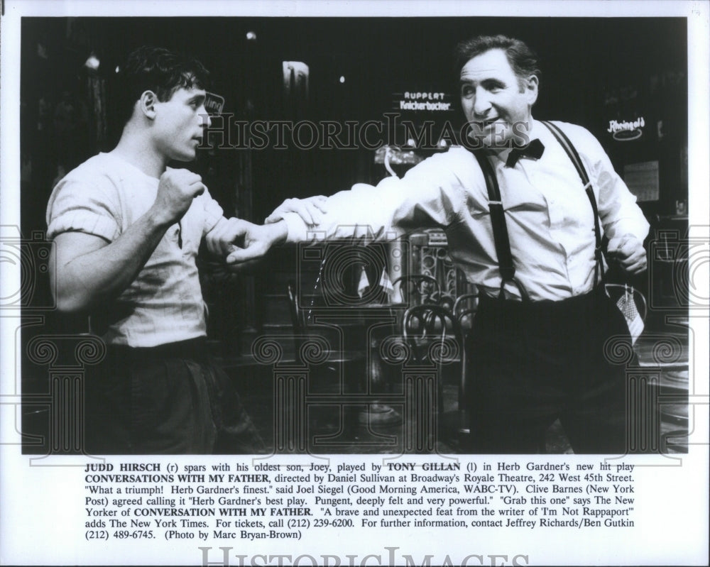 1992 Press Photo Judd Hirsch Tony Gillan Conversations