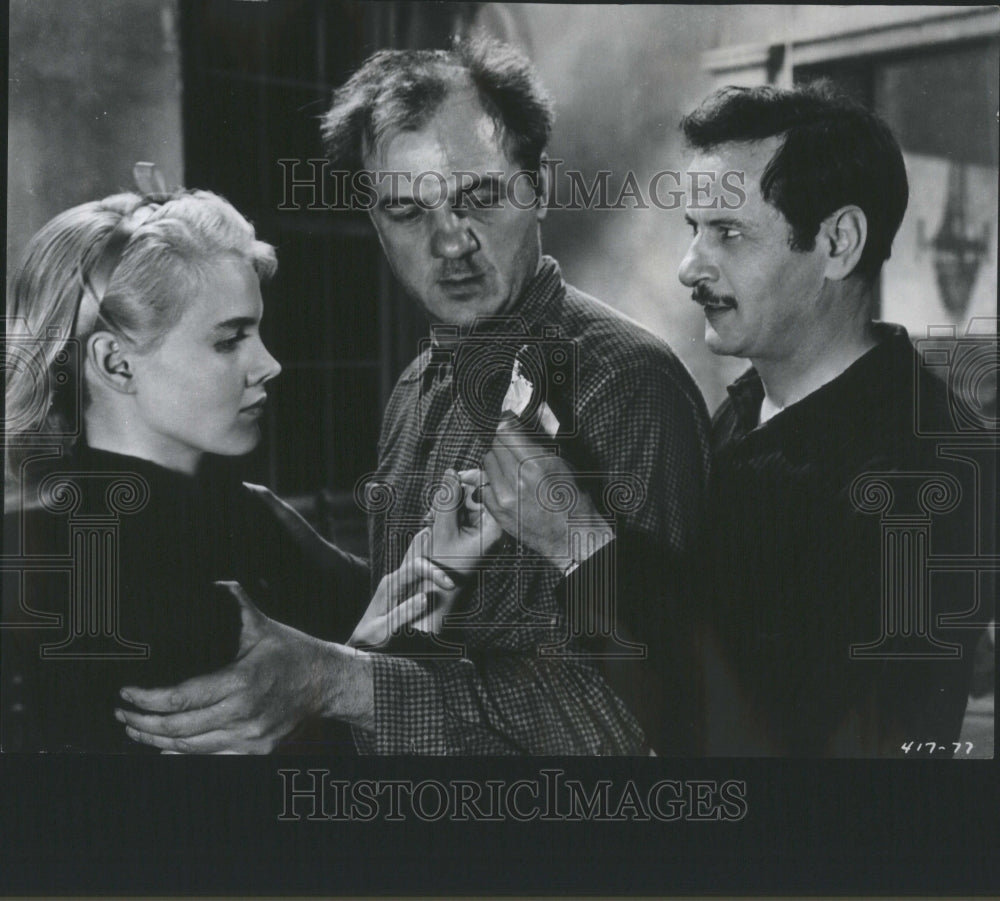 1956 Press Photo Carroll Baker Karl Malden Ed Wallach