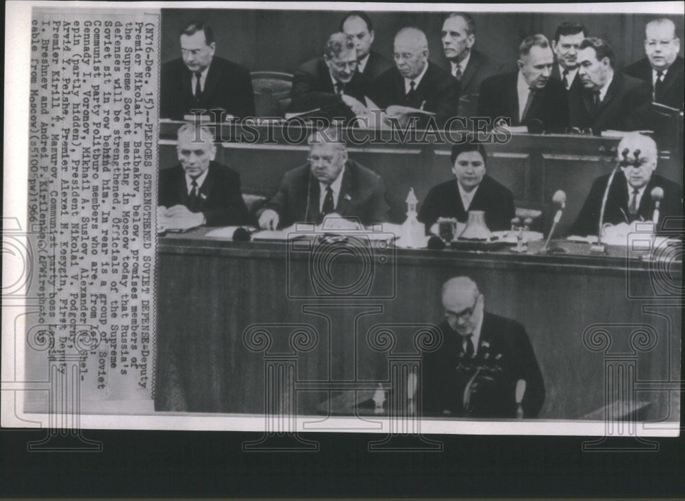 1966 Press Photo Nikolai K Baibakov Economist