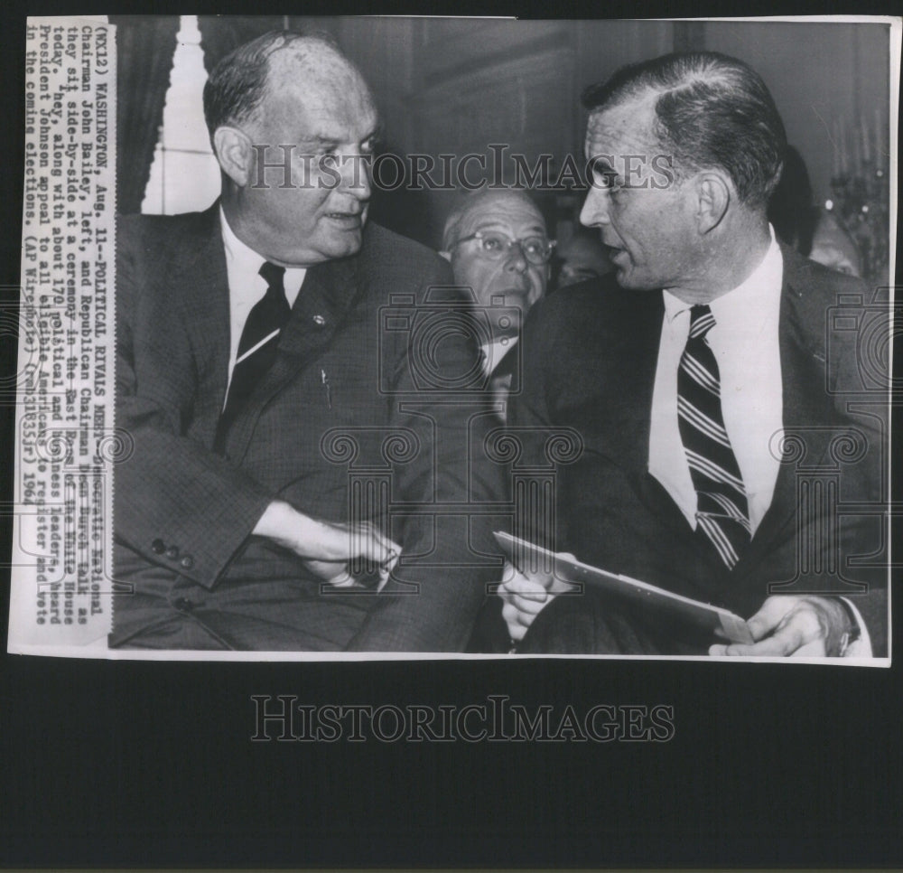 1964 Press Photo John Bailey National Chairman