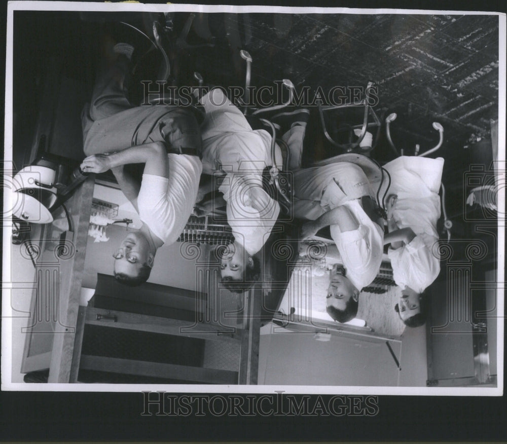 1954 Press Photo Mary Jane House Lab Technicians