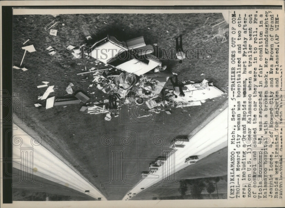 1970 Press Photo Labor Day Accidents Michigan