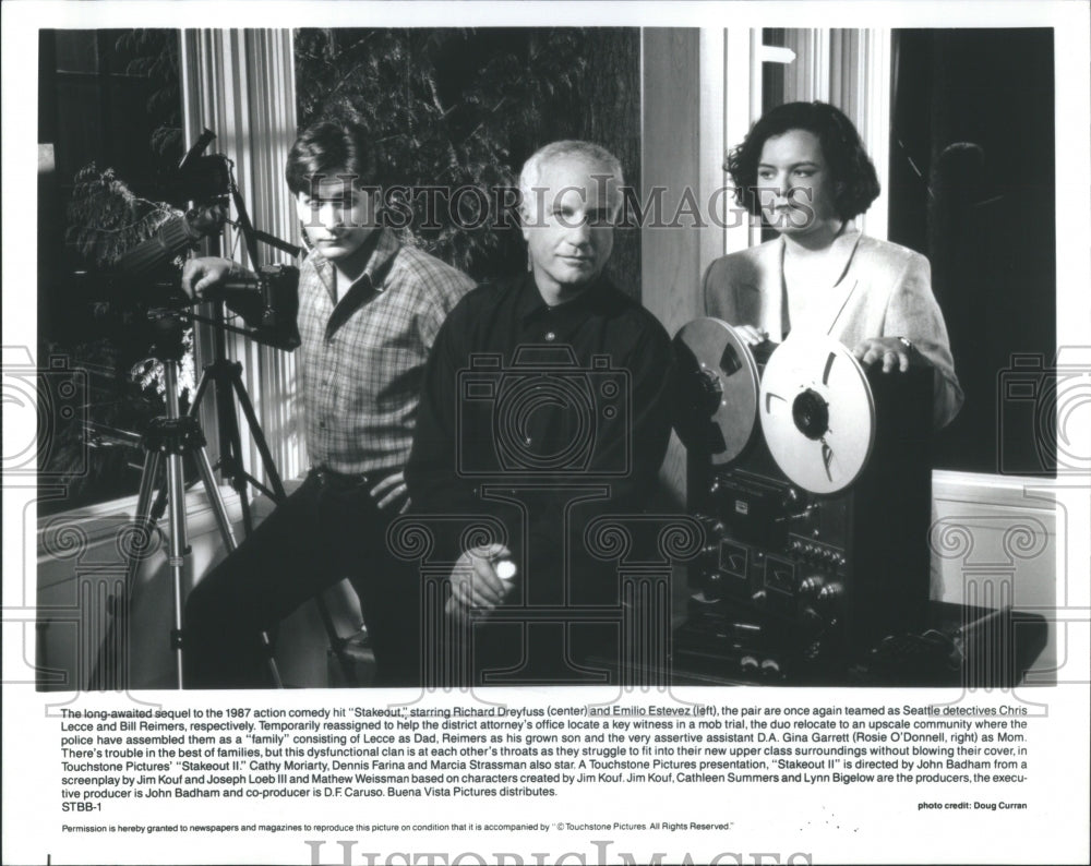 1987 Press Photo Stakeout Film