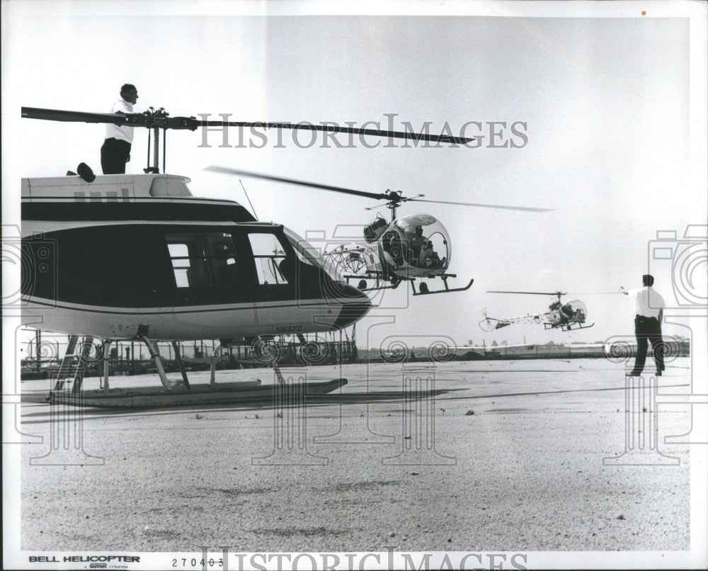 1968 Police Helicopter Training Press Photo