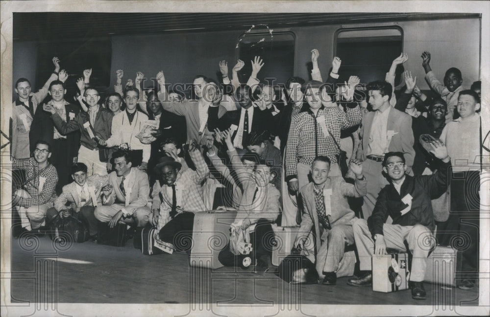 1958 Press Photo Detroit News Boys Trip