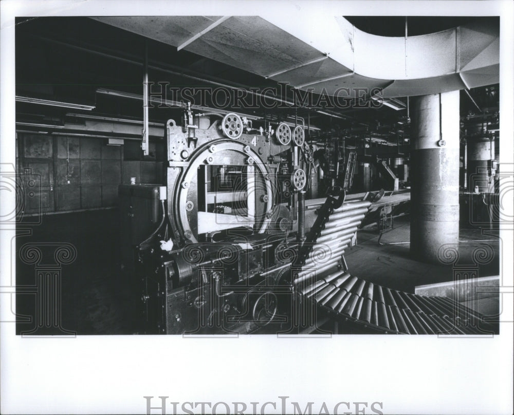 1968 Press Photo Detroit Times Building Mailing Room