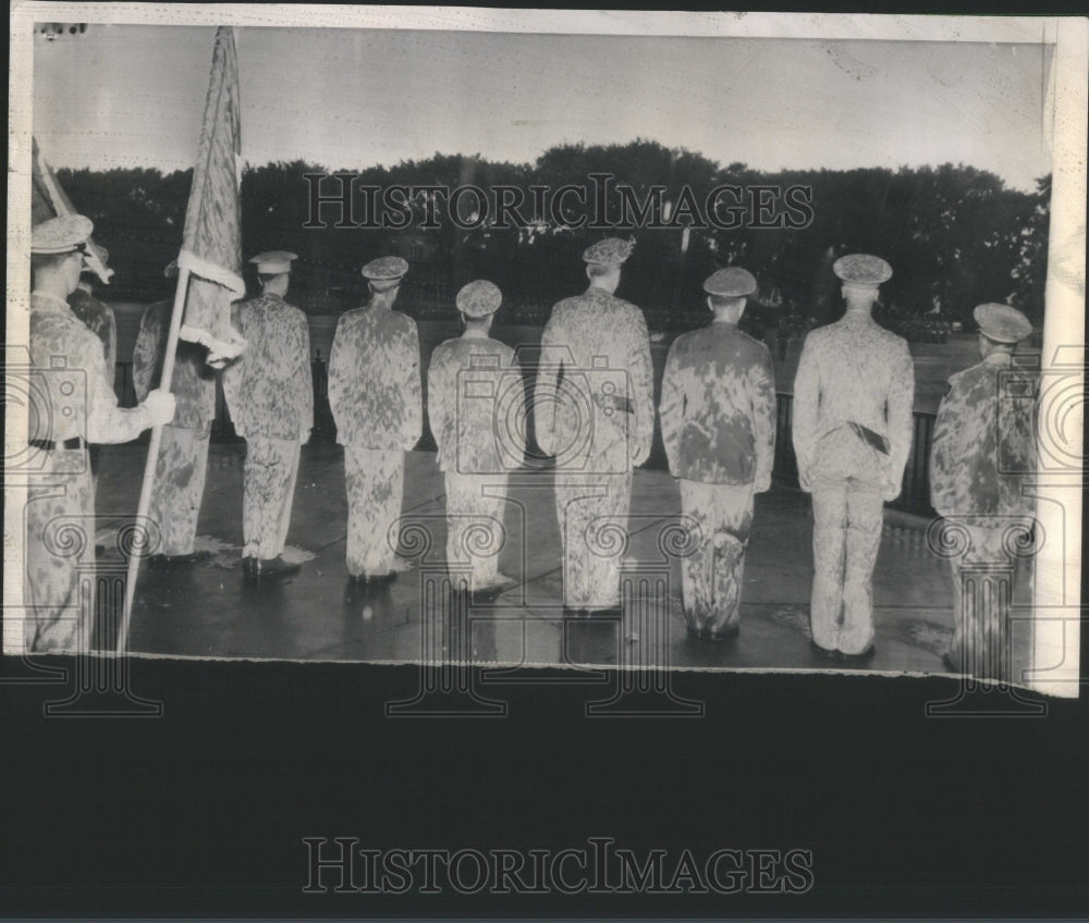 1953 Press Photo Fort McNair Retirement Ceremony Army