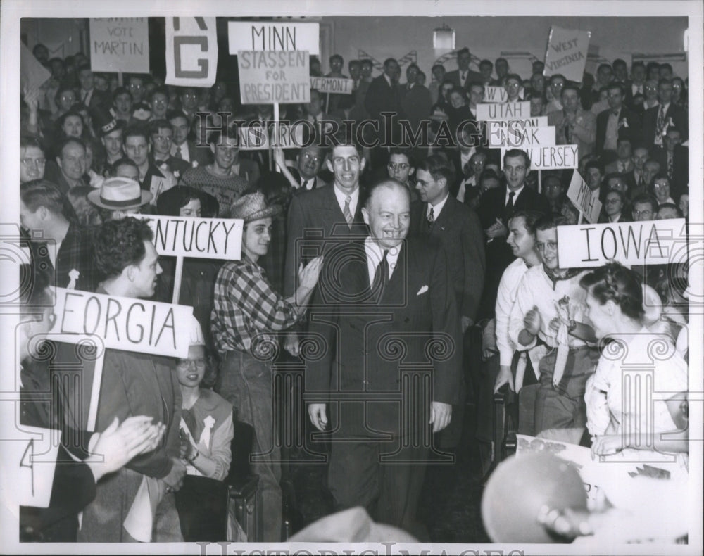 1948 Press Photo Stassen Keynotes Hiram O Harold Ohio