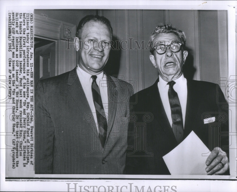 1965 Press Photo Senator Everett Dirksen Gerald Ford