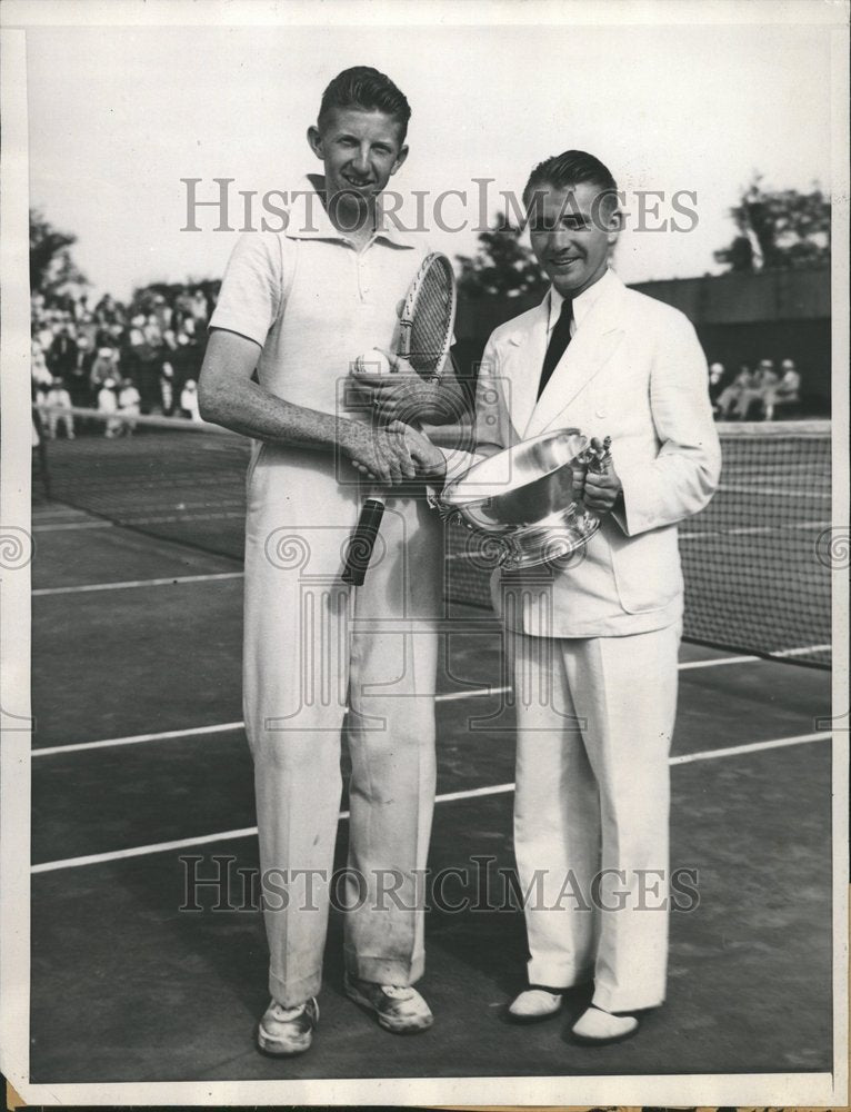 1934 Bryan Grant Clay Court Tennis Champion - Historic Images