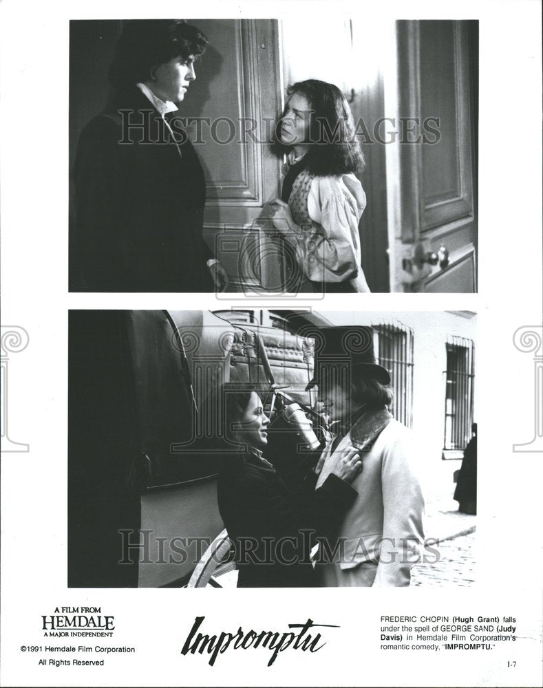 1992 Hugh Grant Judy Davis Impromptu Film - Historic Images