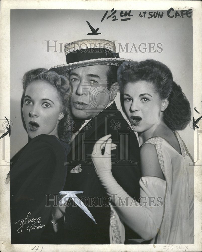 1945 Actors Pat Barret Harry Richman - Historic Images