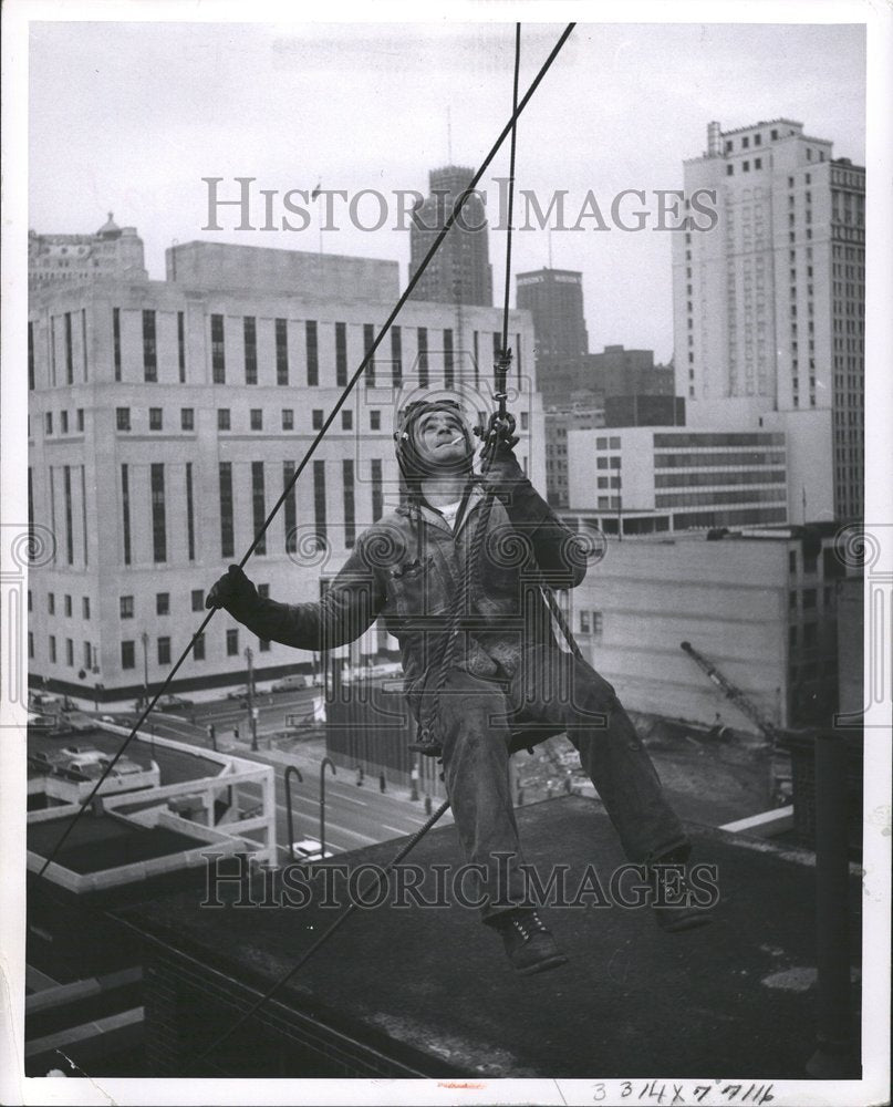 1962 Employed Detroit Edison Rope Building - Historic Images