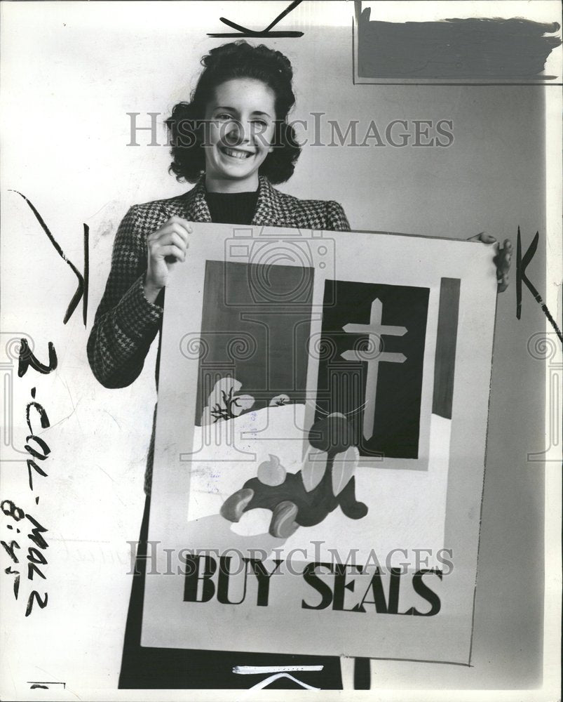 1938 Elaine Holt poster contest winner. - Historic Images