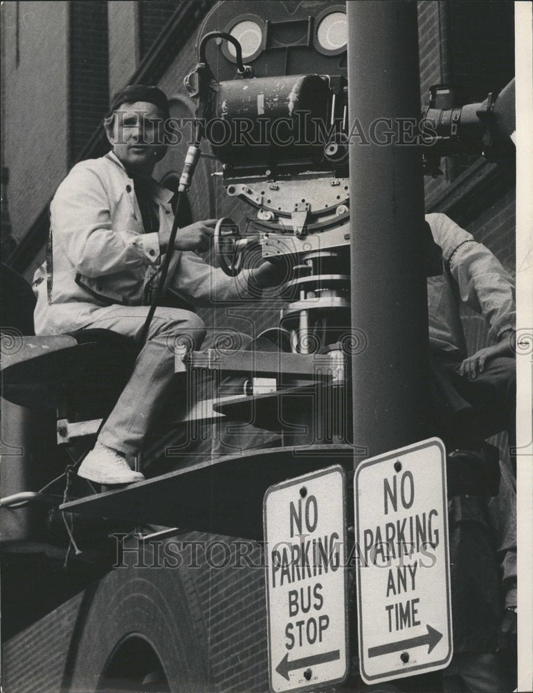 1968 Director Norman Jewison, on movie set - Historic Images