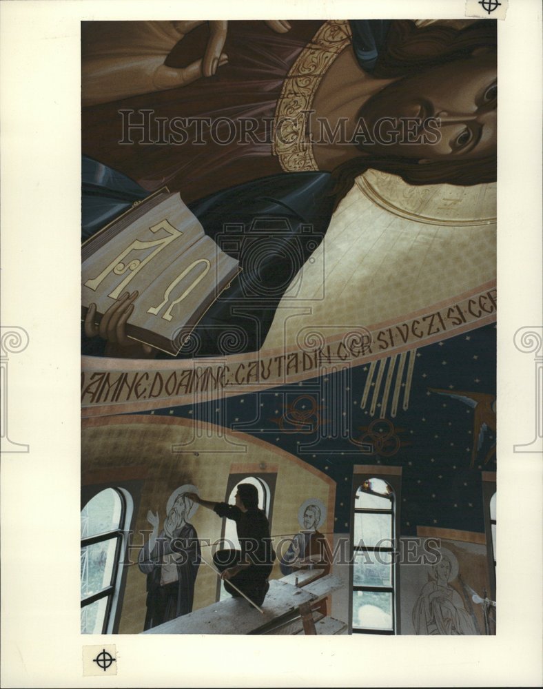 1991 Cristian-Cristina Samoia paint church - Historic Images