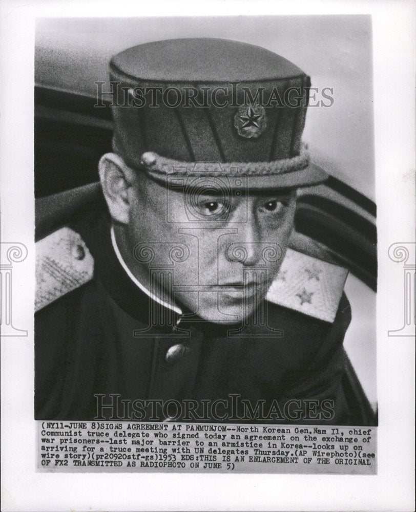 1953 Close-up caption, N.Korean Gen. Nam II - Historic Images