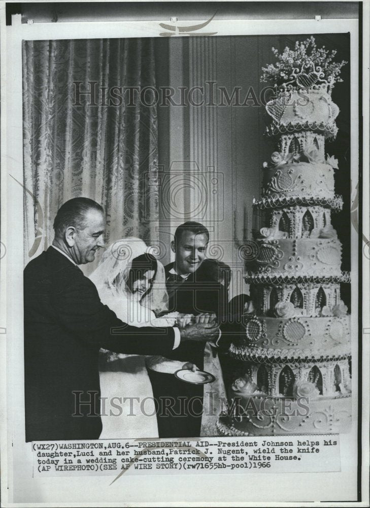 1966 President Johnson Luci Patrick J Nugen - Historic Images