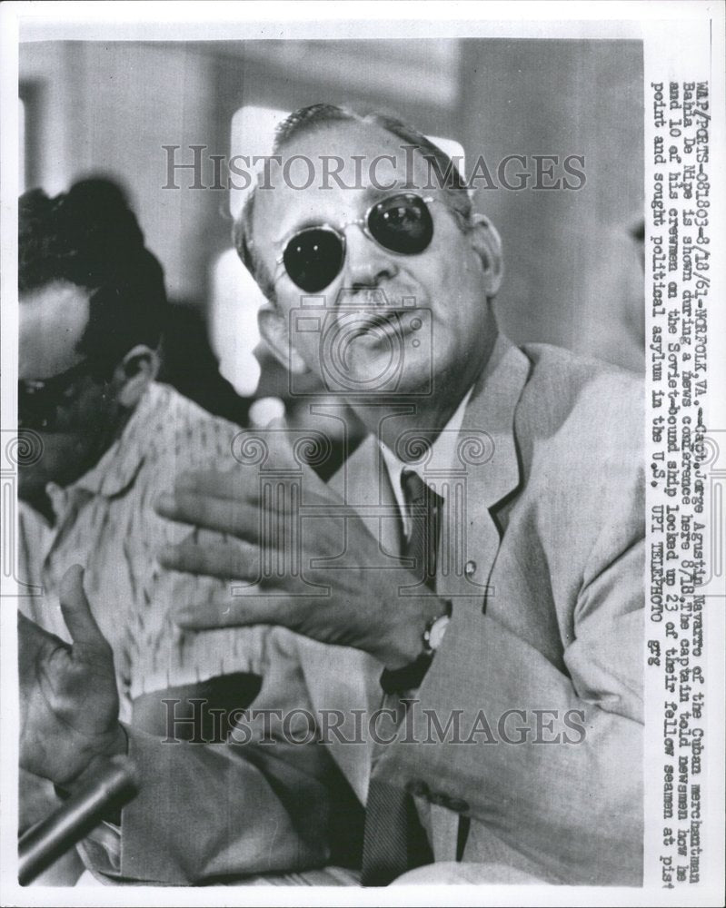 1961 Capt.Jorge Agustin Cuban Merchant Bahi - Historic Images