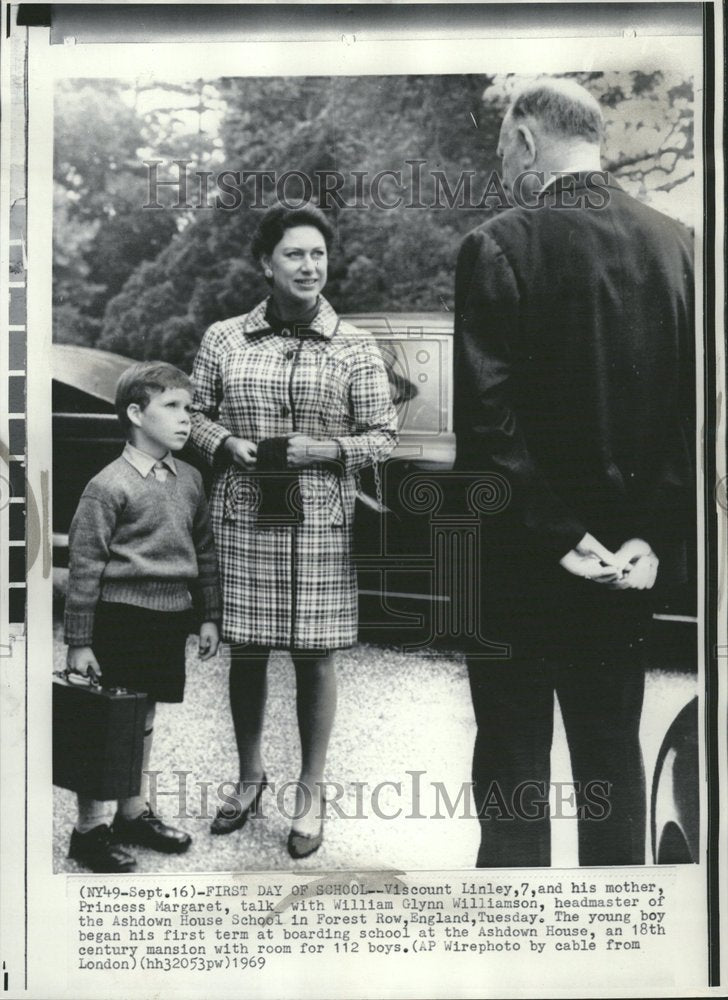 1969 First Day School Princess Margaret Son - Historic Images