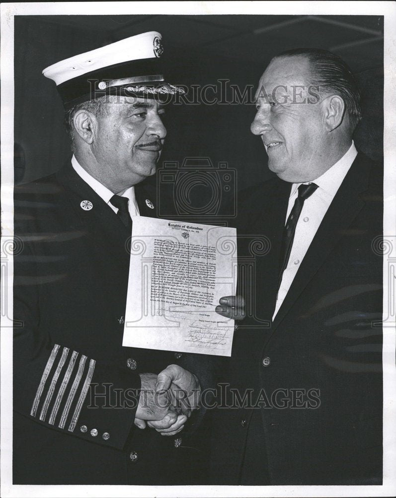 1967 Roseville Fire Chief John M Pomante - Historic Images