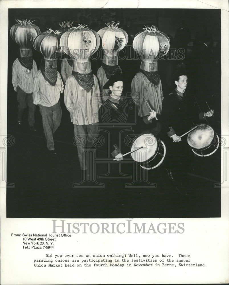 1961 Onion Market festival. - Historic Images