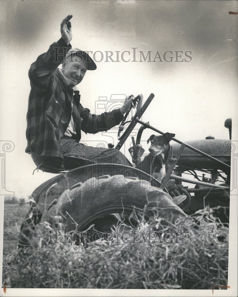 1947 Homer Swarthout Truck Cutting Grass - Historic Images