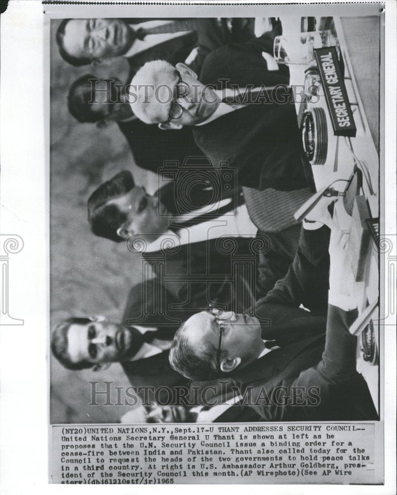 1965 Gen U Thant United Nations Secretary - Historic Images