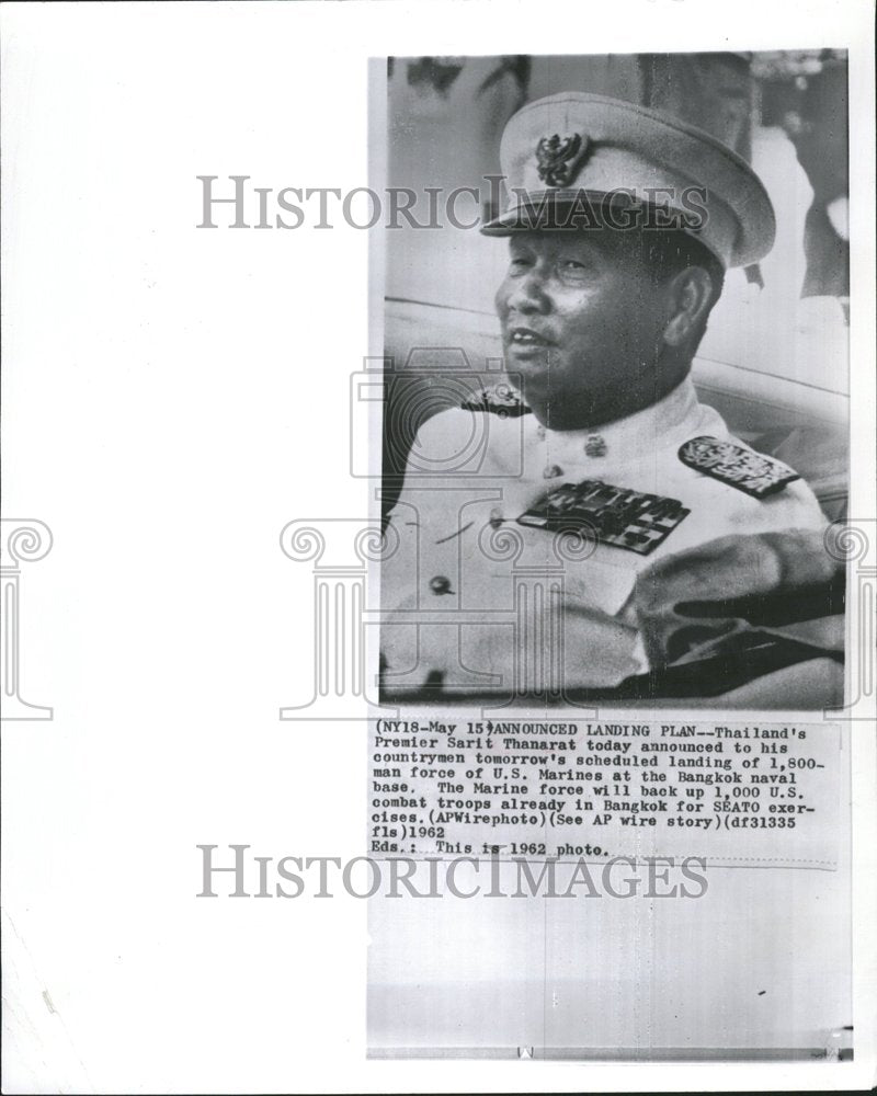 1962 Field Marshal Sarit Thanarat - Historic Images