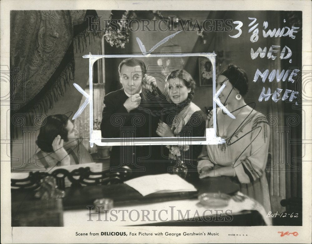 1931 Delicious Film Actors Phone Scene - Historic Images