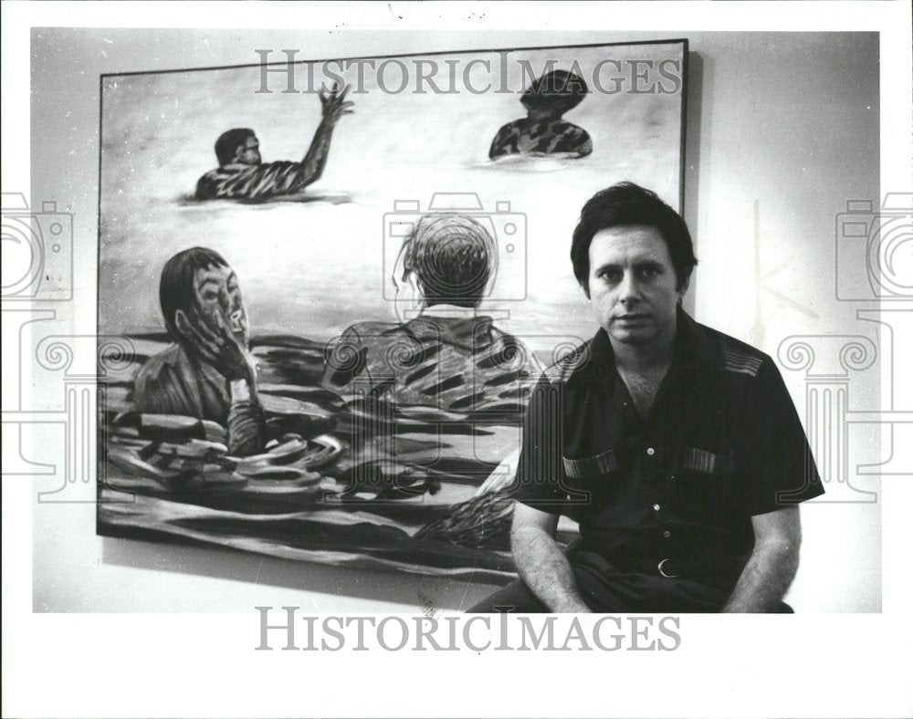 1984 Painting Artist Allen Berke - Historic Images