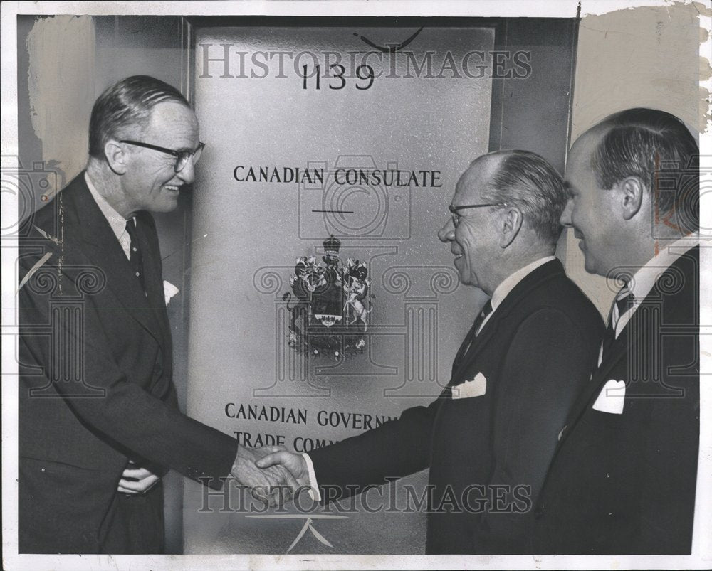 1961 New Canadian Consul Detroit Welcome - Historic Images