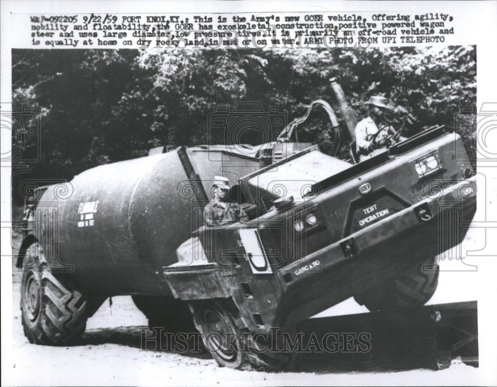 1959 Army Off Road Vehicle GOER Exoskeletal - Historic Images