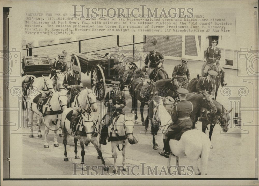 1970 Calvary Horses Procession Army - Historic Images