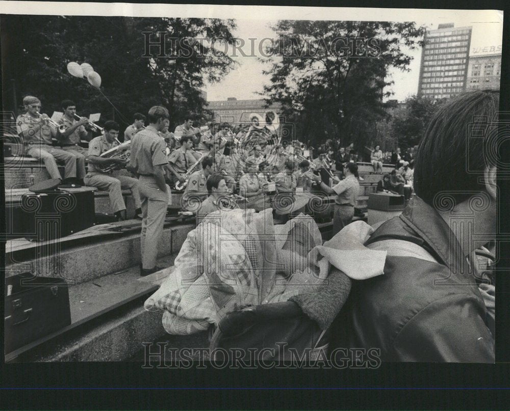 1975 81st Army band  concert in Lincoln pk. - Historic Images