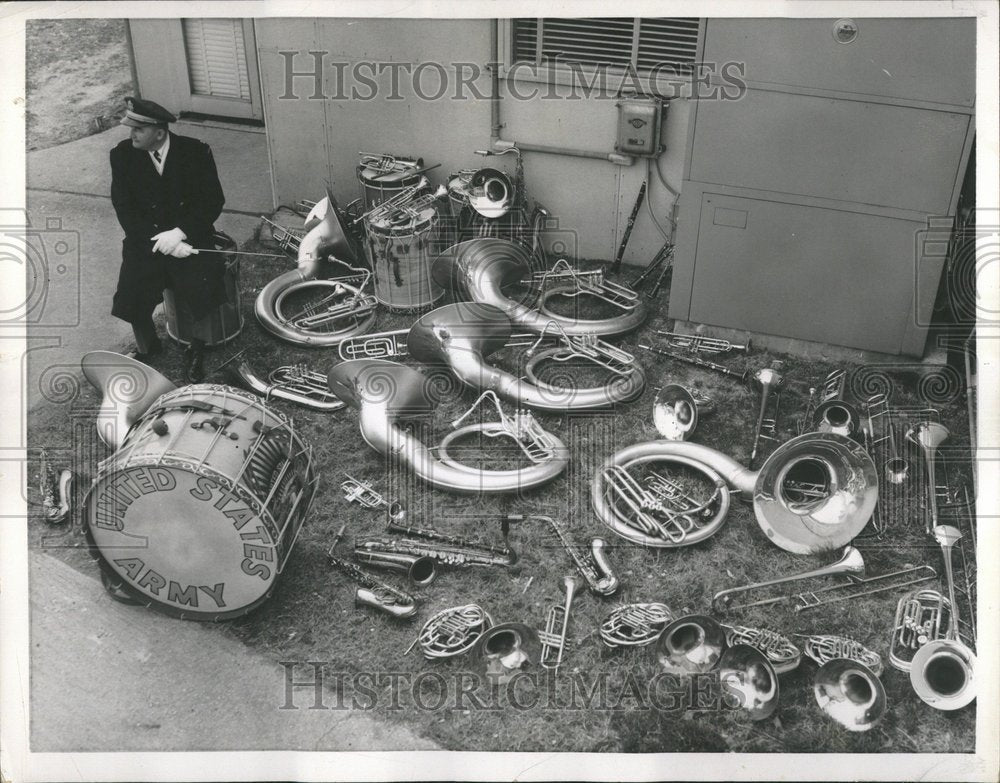 1956 Captain Herbert Hoyer,band instruments - Historic Images