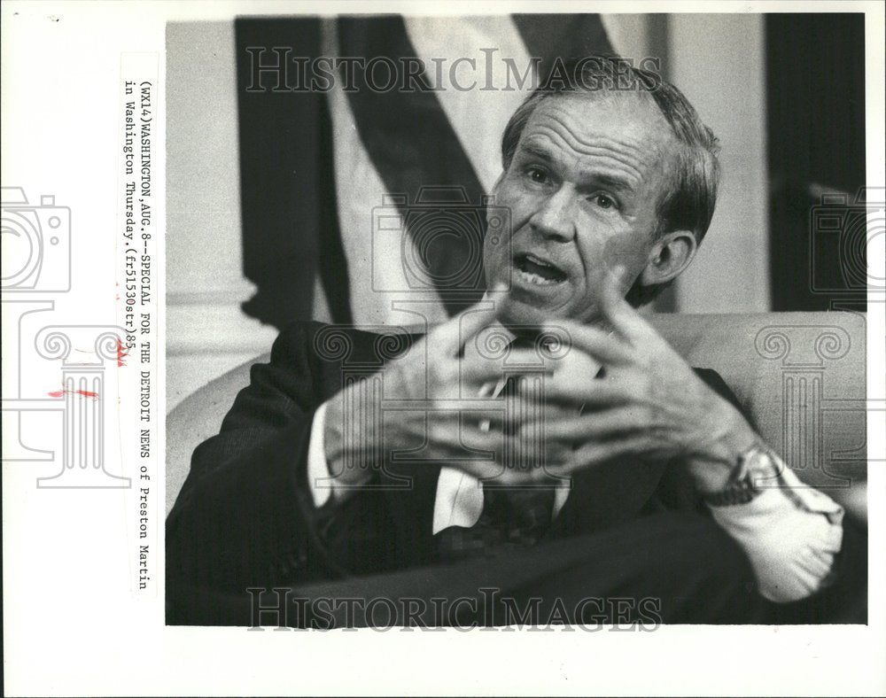 1985 Dr. Preston Martin Federal Reserve - Historic Images