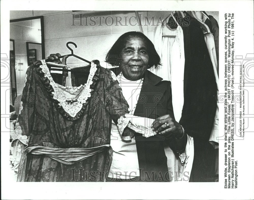 1981 Eloise White Dresser Washington D.C. - Historic Images