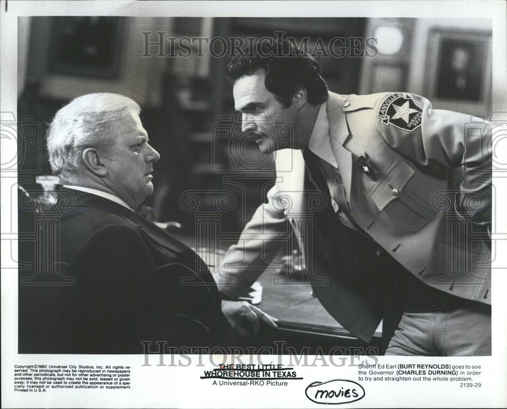 1982 Burt Reynolds Charles Durning Actor - Historic Images