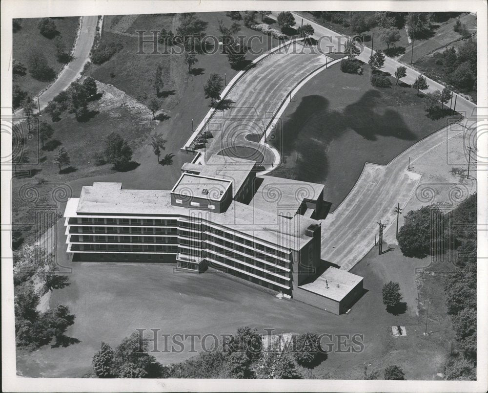 1954 Aerial Michigan Tuberculosis Memorial - Historic Images